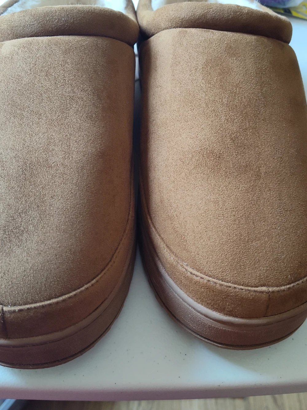 Falls Creek Men's Suede Slip-On Loafers in Tan Brown